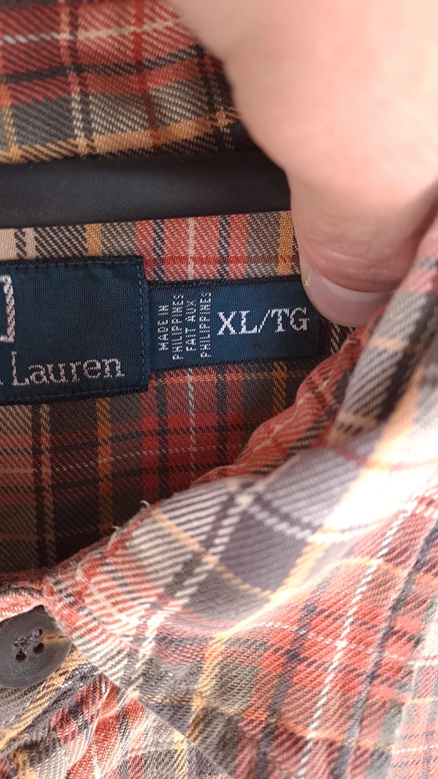 Camisa de cuadros de manga larga / Polo Ralph Lauren / Talla XL / Hombre / Vintage – photo 8
